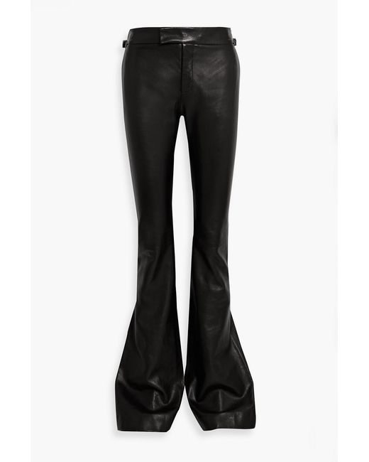 Tom Ford Black Leather Flared Pants