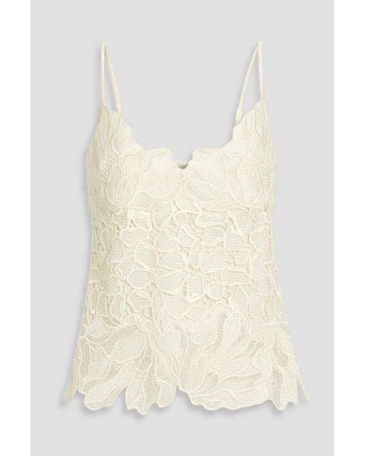 Jonathan Simkhai Eliana Guipure Lace Camisole in Natural | Lyst