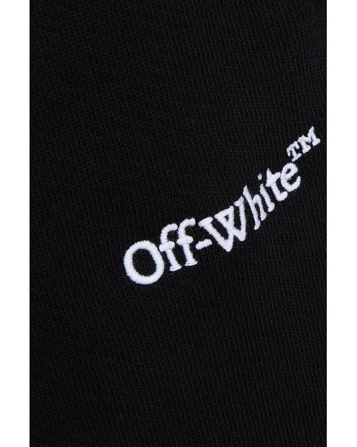 Off-White c/o Virgil Abloh Black French Cotton-Terry Sweatpants for men