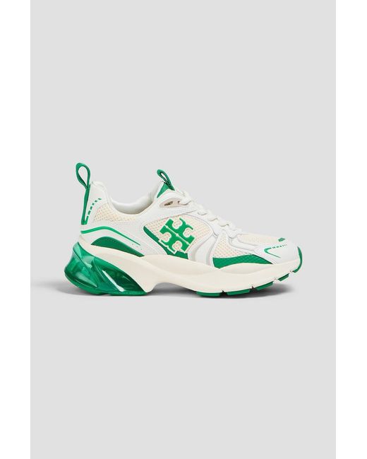 Tory Burch Green Good Luck Mesh Sneakers