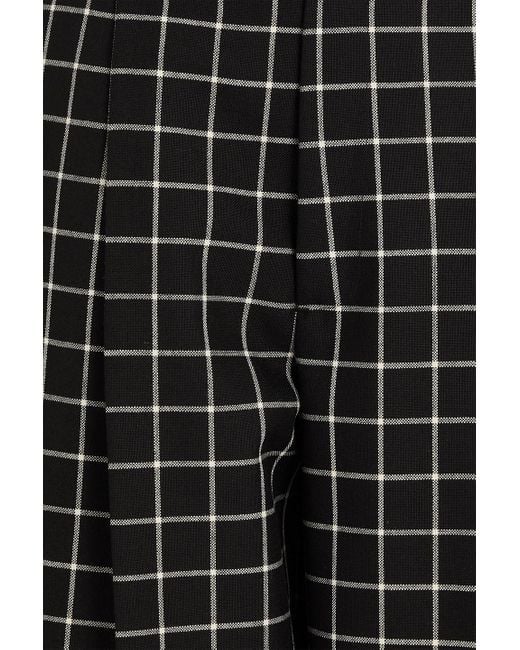 Marni Black Checked Wool-jacquard Tapered Pants