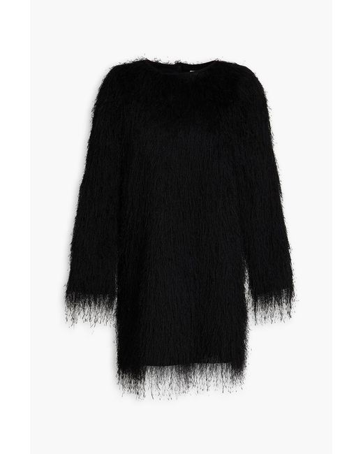 Loulou de Saison Black Tina Brushed Knitted Mini Dress