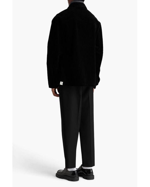 Jil Sander Black Cotton-Corduroy Shirt for men