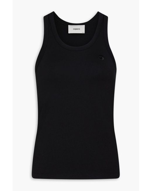 Coperni Black Cotton And Modal-blend Jersey Tank