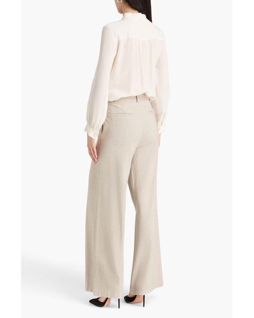 Herno Natural Flannel Wide-leg Pants