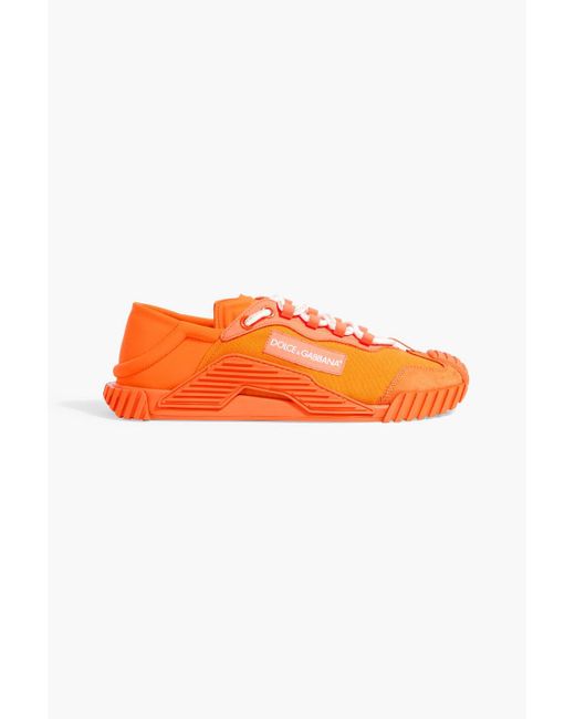 dolce and gabbana orange sneakers