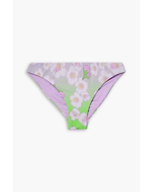 Cynthia Rowley Blue Bikini-höschen mit blumenprint