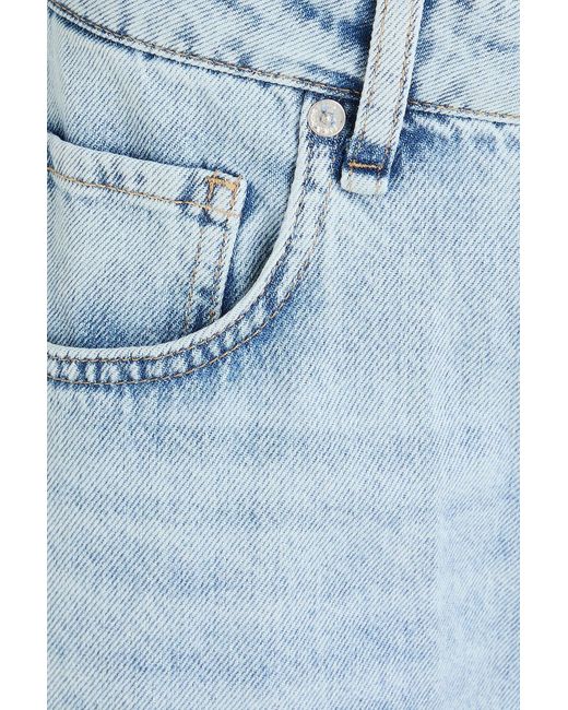 Rag & Bone Blue Chase Faded High-rise Barrel-leg Jeans