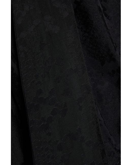 Jonathan Simkhai Black Tawney Cutout Satin-Jacquard Maxi Dress