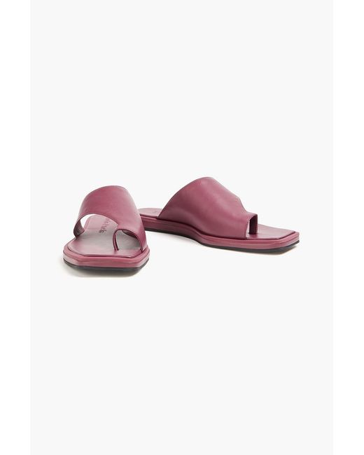 STUDIO AMELIA Red Ida Leather Slides