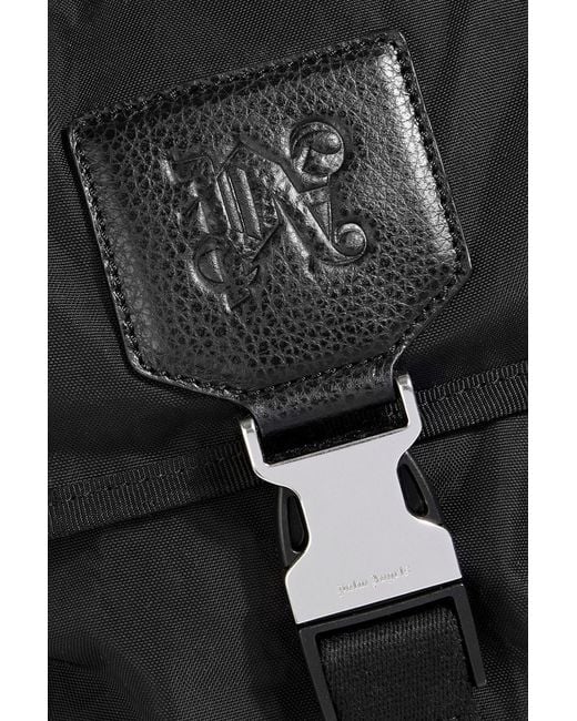 Palm Angels Black Canvas Backpack for men