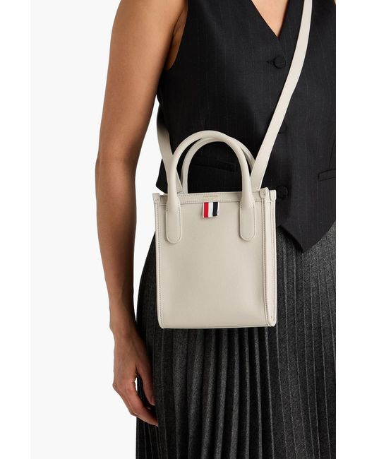 Thom Browne Natural Pebbled-leather Tote