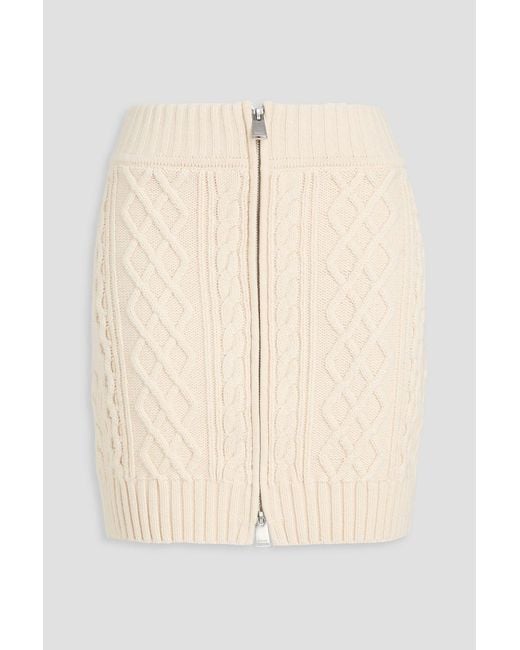 Jonathan Simkhai Natural Cable-Knit Cotton-Blend Mini Skirt