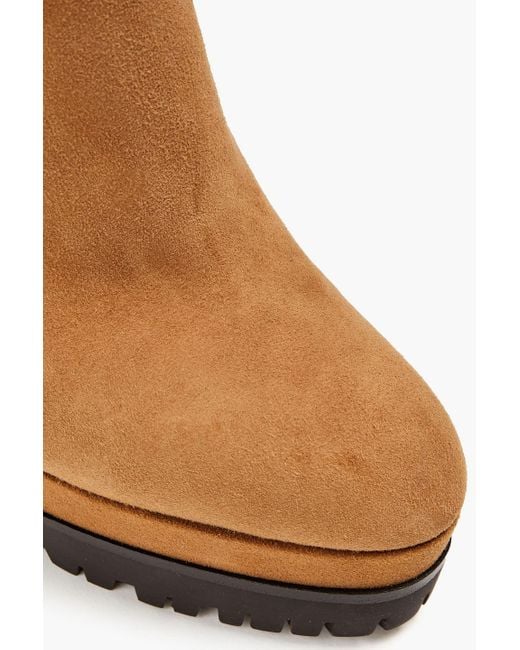 Sergio Rossi Brown Suede Ankle Boots