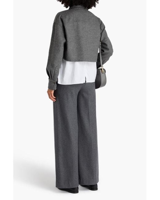 Brunello Cucinelli Gray Wool-Felt Jacket