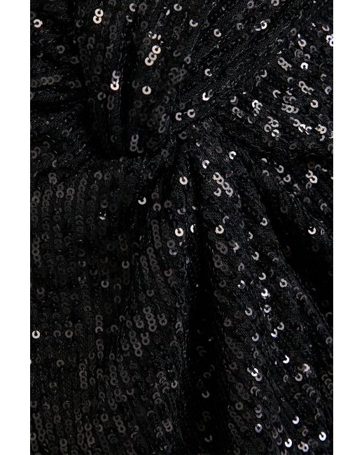 Claudie Pierlot Black Rock aus stretch-mesh mit pailletten und knotendetail