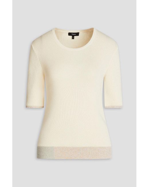 Theory Natural Cotton-blend Sweater