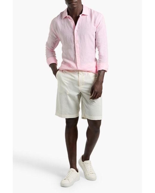 Orlebar Brown Natural Wetherlam Cotton-Blend Poplin Shorts for men