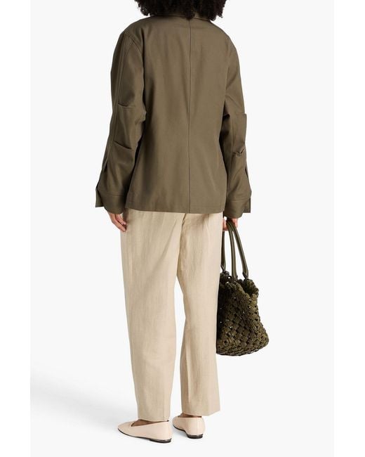 Totême Green Cotton-Twill Jacket