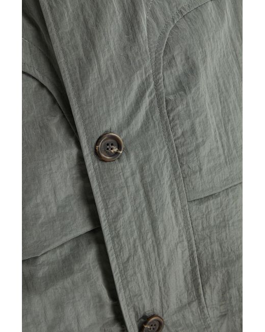 Canali Gray Crinkled Shell Field Jacket for men