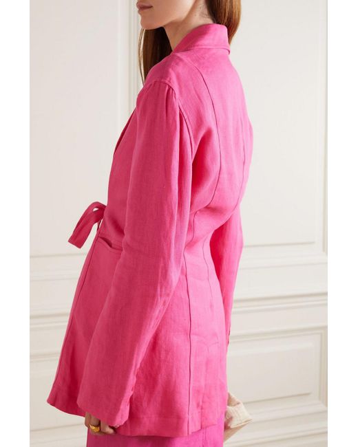 Bondi Born Pink Kokomo linen blazer