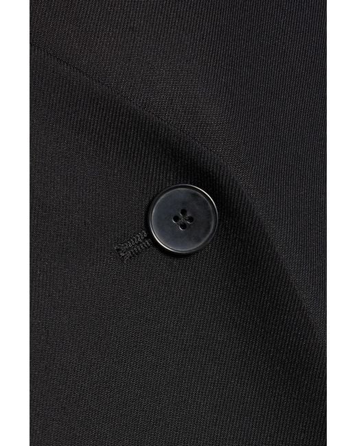 Loulou de Saison Black Munro Double-Breasted Twill Blazer