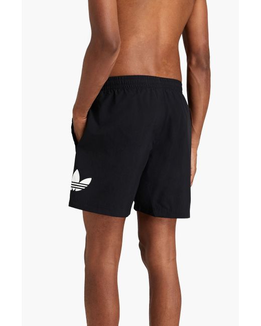Adidas Originals Blue Short-length Printed Swim Shorts for men
