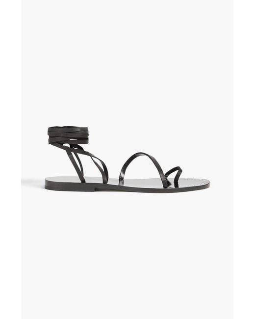 IRO Black Metcika Leather Sandals