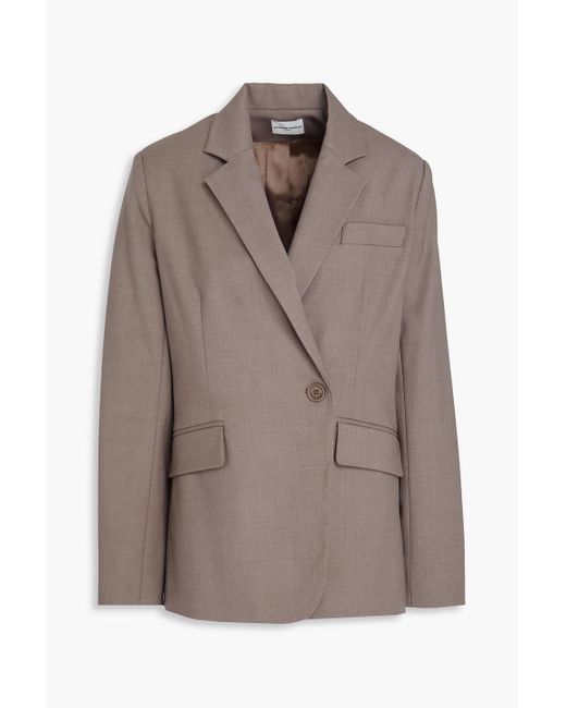 Claudie Pierlot Brown Wool-blend Twill Blazer
