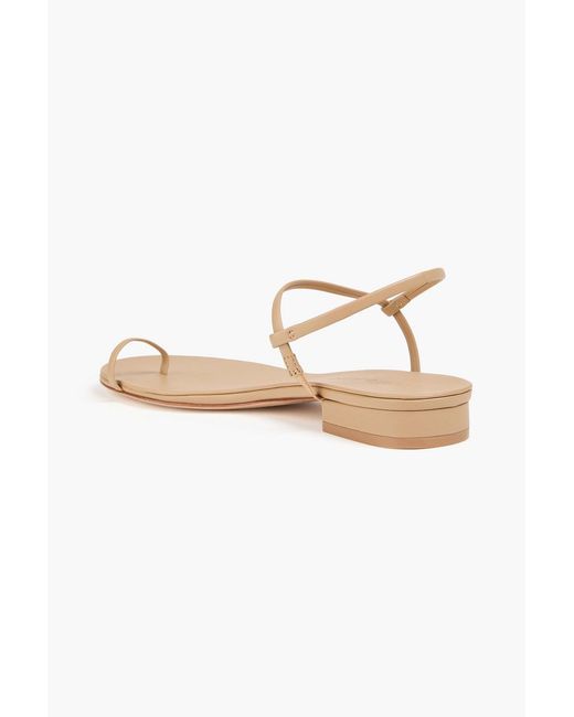 STUDIO AMELIA White Edith Leather Sandals