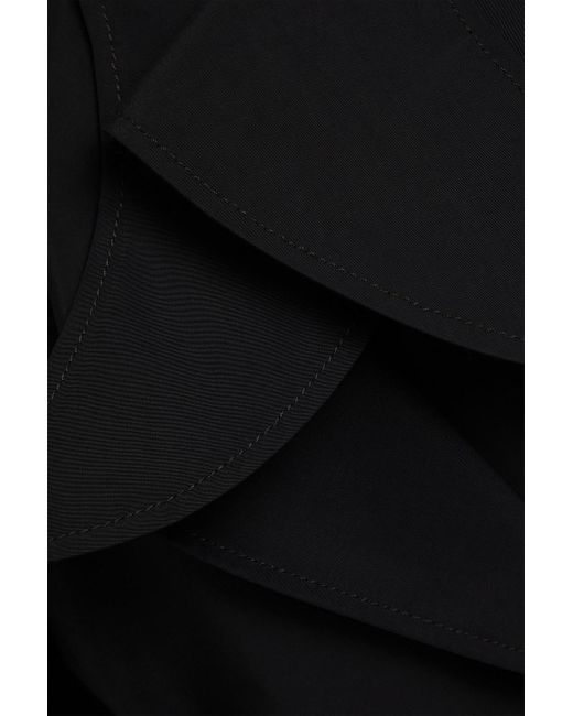 J.W. Anderson Black Trenchcoat aus faille aus einer baumwollmischung mit gürtel
