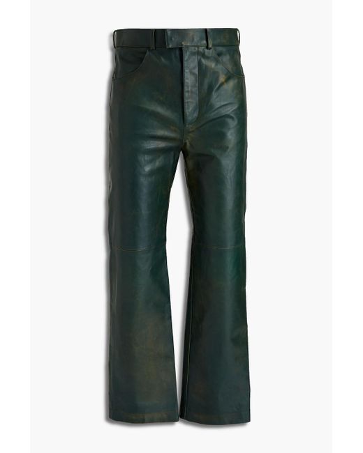 Marni Green Leather Pants for men