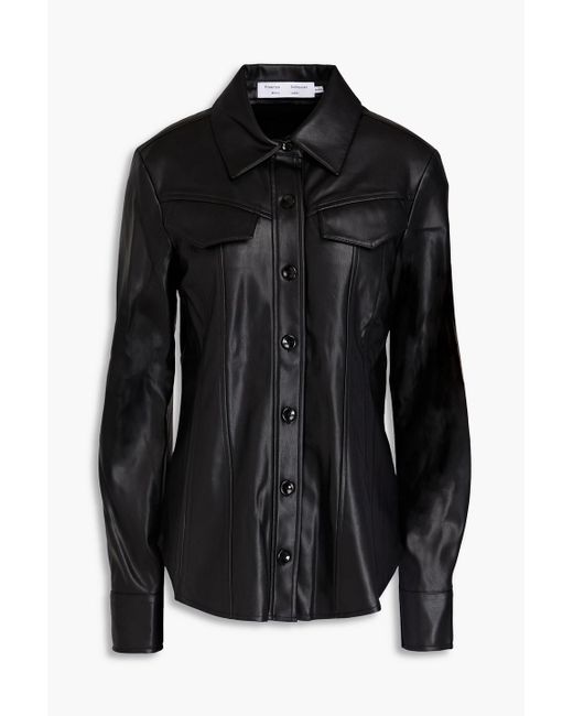 Proenza Schouler Black Faux Leather Shirt