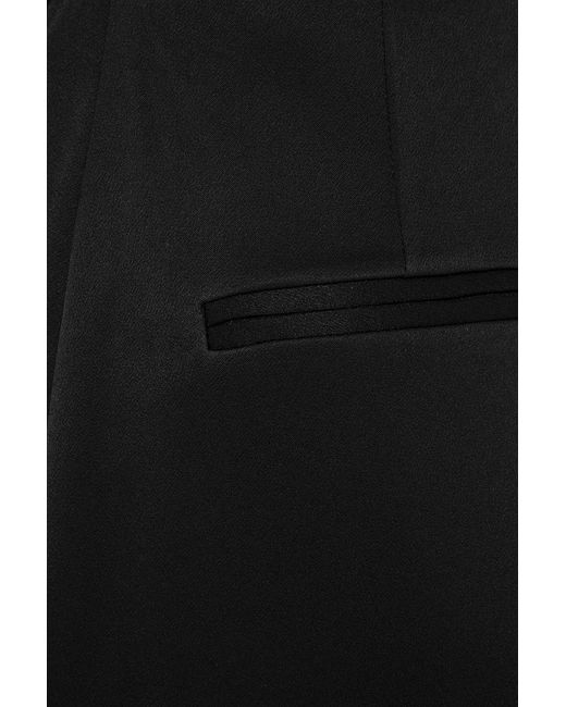 Alex Perry Black Slaine Strapless Satin-crepe Wide-leg Jumpsuit