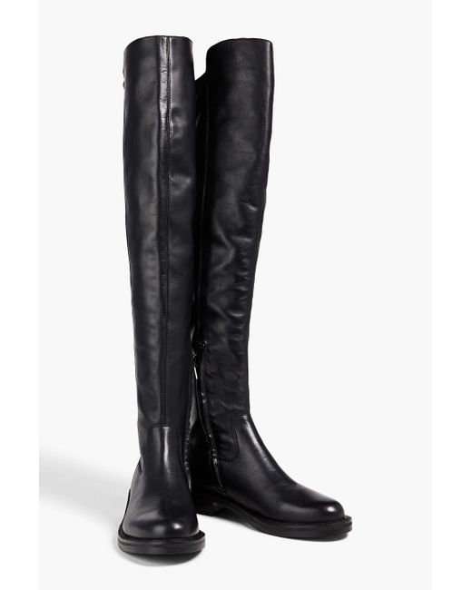 Sam Edelman Black Narisa Faux Stretch-leather Over-the-knee Boots
