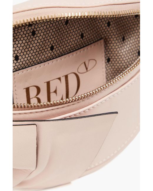 Red(v) Pink Bow-embellished Leather Belt Bag