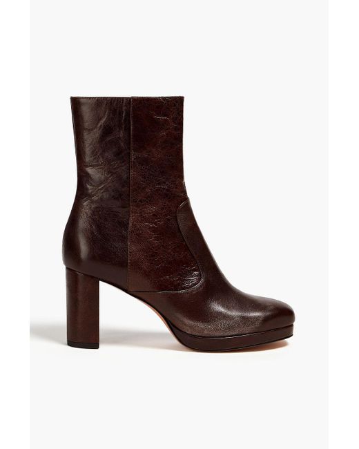 Ba&sh Brown Chelbi Burnished Leather Boots