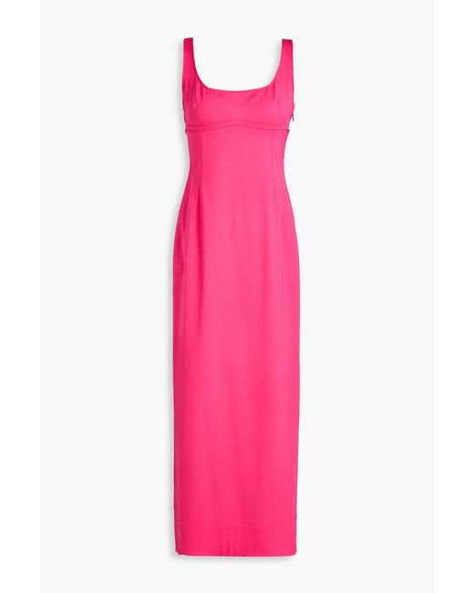 Jacquemus Pink Valdu Cutout Wool-blend Twill Maxi Dress