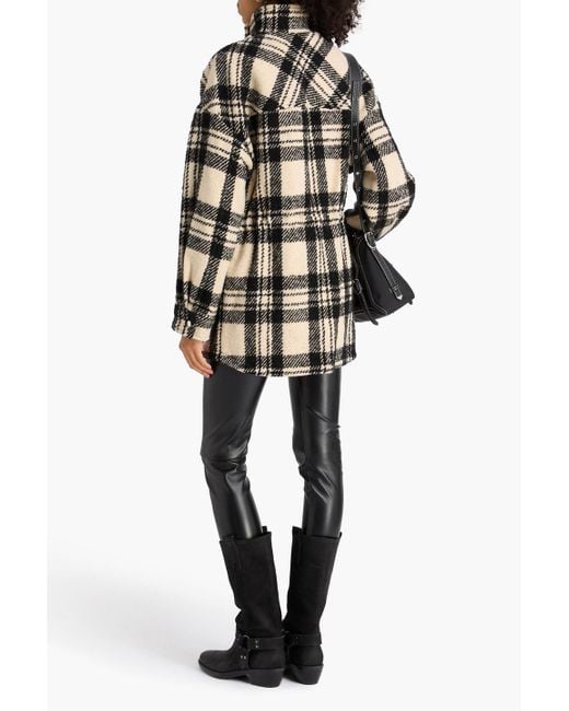 IRO Black Jacke aus tweed aus einer wollmischung mit karomuster