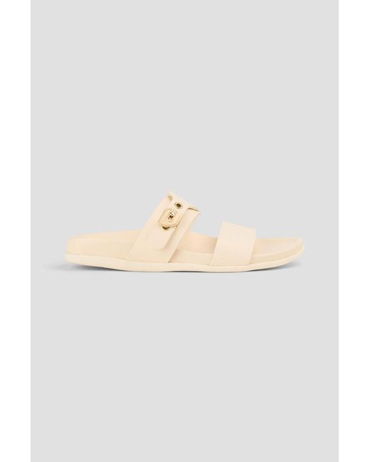 Ancient Greek Sandals White Latria Leather Sandals