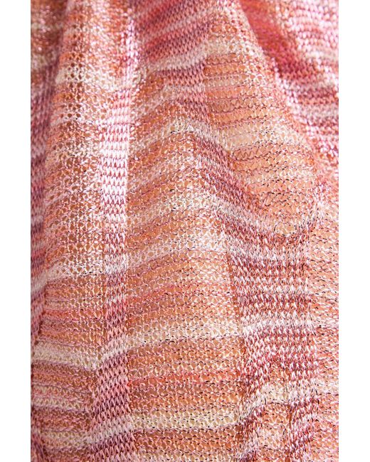 Missoni Pink Cutout Metallic Crochet-knit Swimsuit
