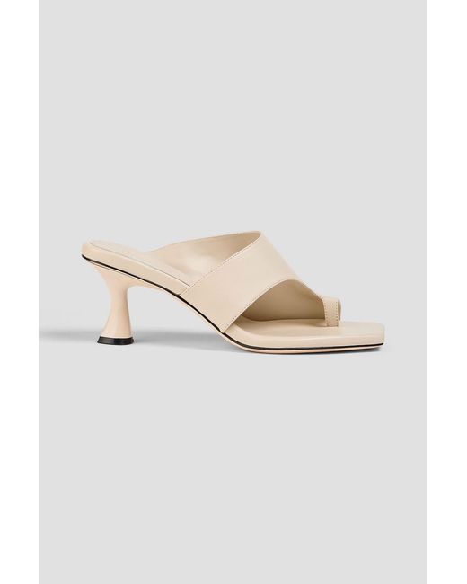 STUDIO AMELIA White Ida 70 Leather Mules