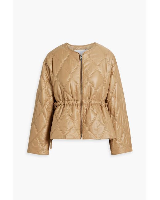 Ganni Natural Quilted Shell Jacket