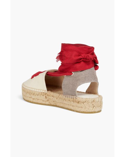 Tory Burch Red Canvas Espadrilles