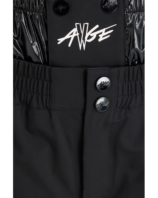 Moncler Black Layered Printed Shell Shorts for men