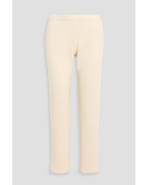 Another Tomorrow Natural French Cotton-blend Terry Track Pants