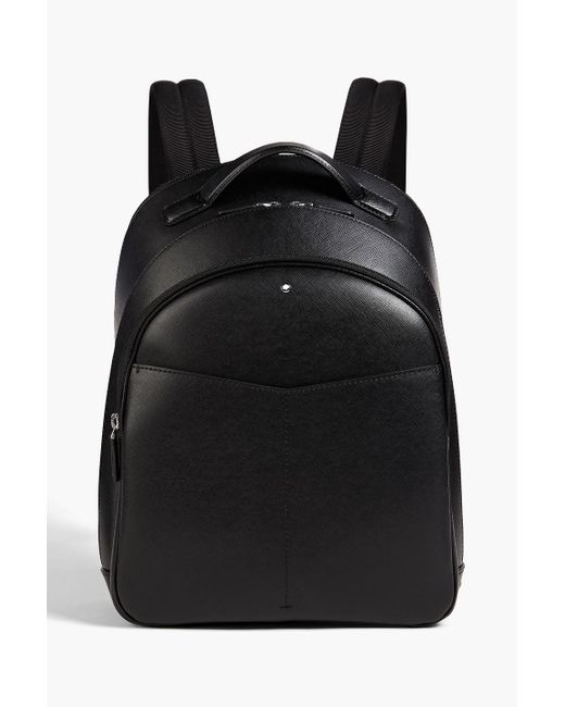 Montblanc Black Textured-leather Backpack for men
