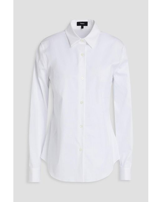 Theory White Hemd aus einer baumwollmischung