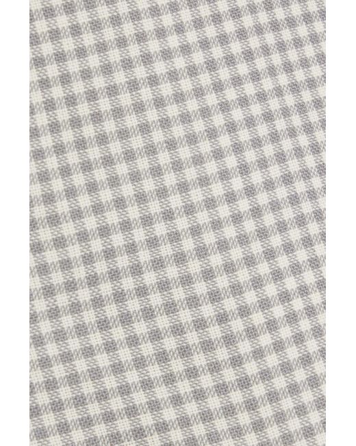 Thom Browne White Gingham Wool-Blend Shorts