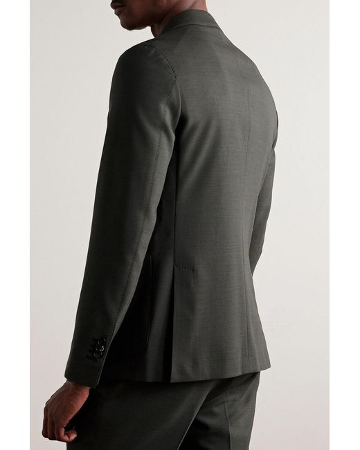 Slowear Black Slim-Fit Wool-Blend Suit Jacket for men